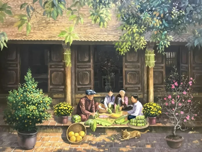 vẽ tranh ngày Tết