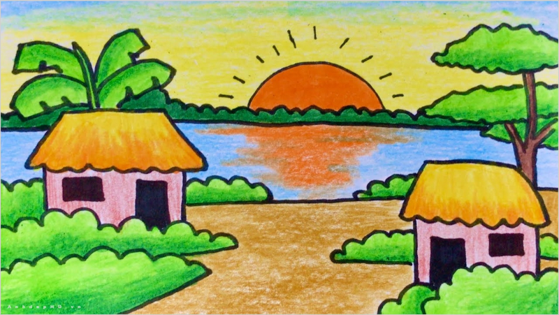Đặc điểm nổi bật khi vẽ tranh phong cảnh đơn giản