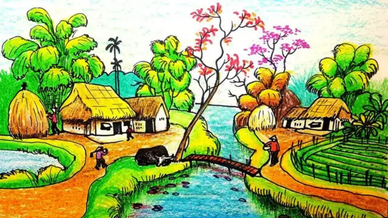 Giữ chi tiết trong khung tranh giúp bố cục cân đối và dễ nhìn hơn