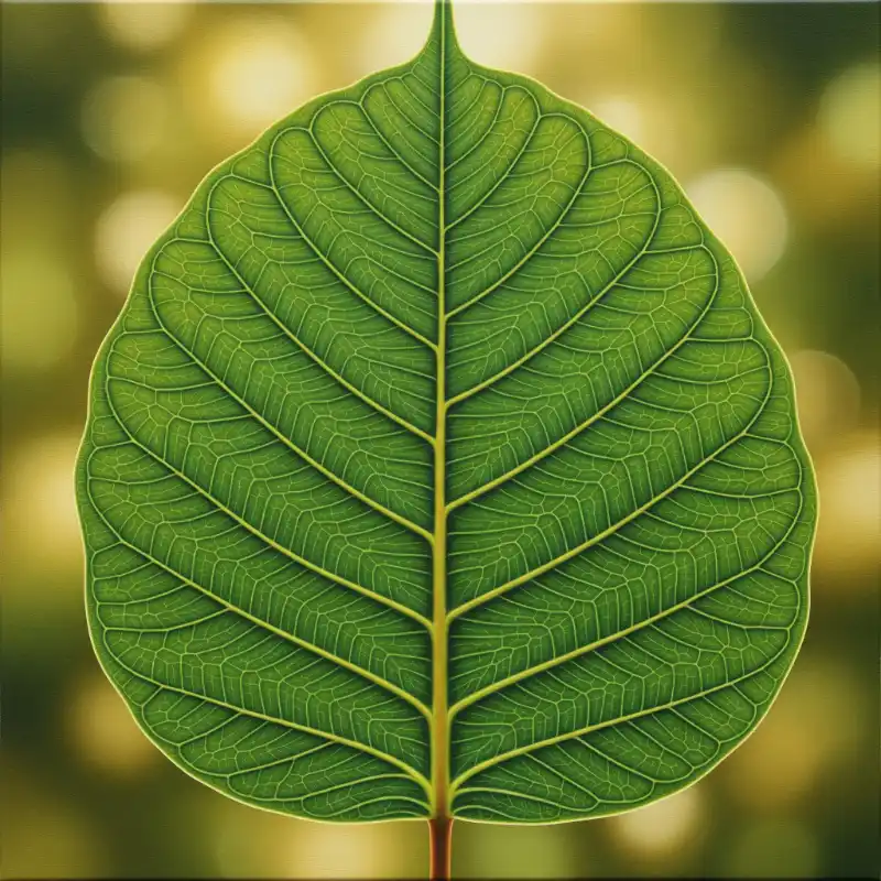 Tranh thờ lá cây bồ đề xanh biếc