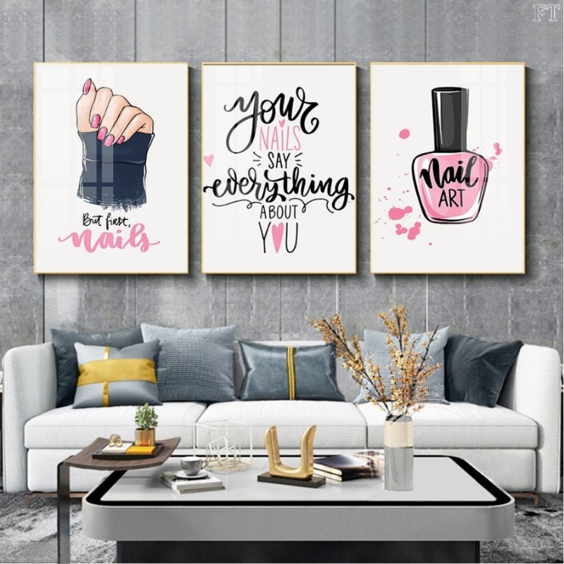 Tranh treo tiệm nail trở thành xu hướng hiện nay