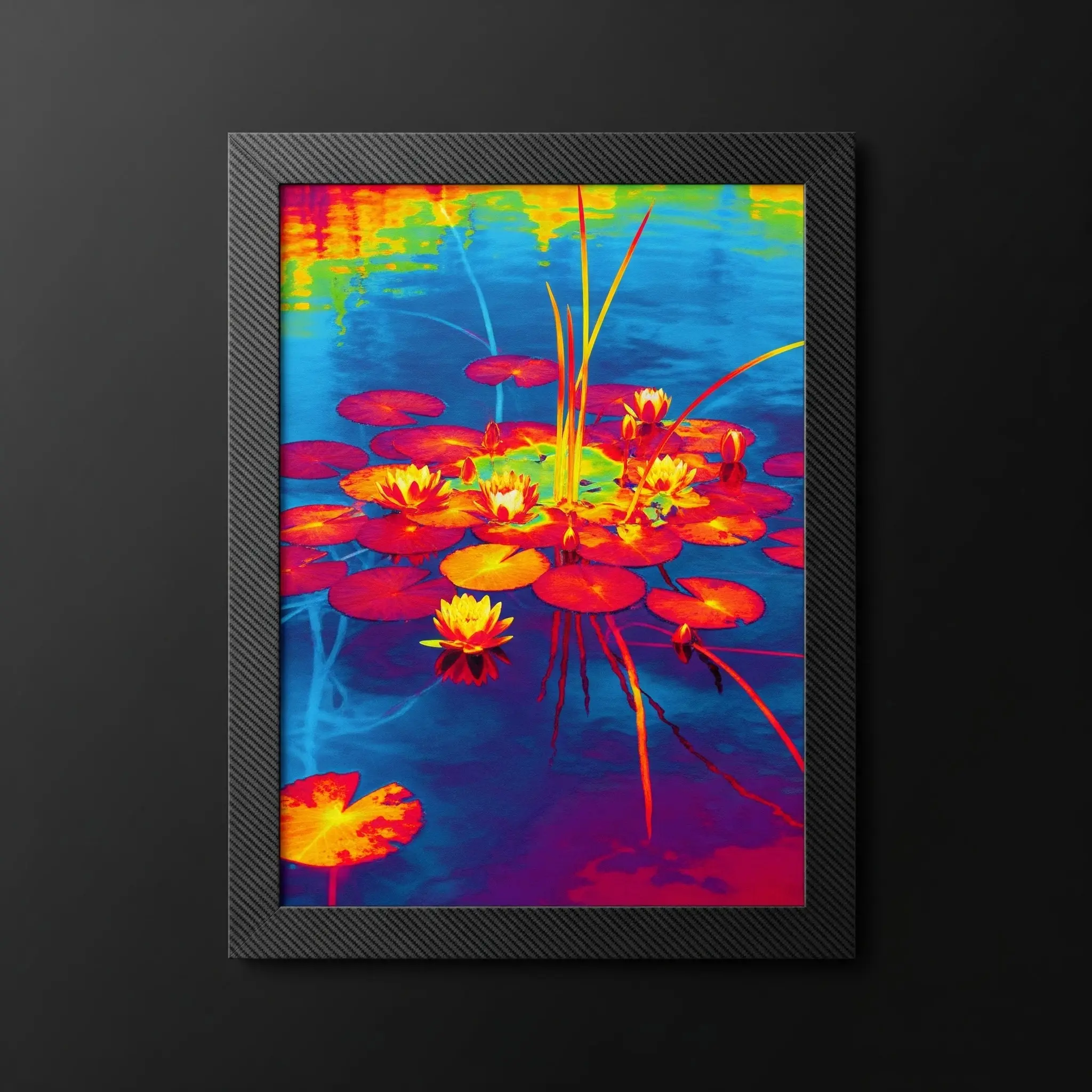 22. Tranh hoa Súng hoa nước màu nhiệt.