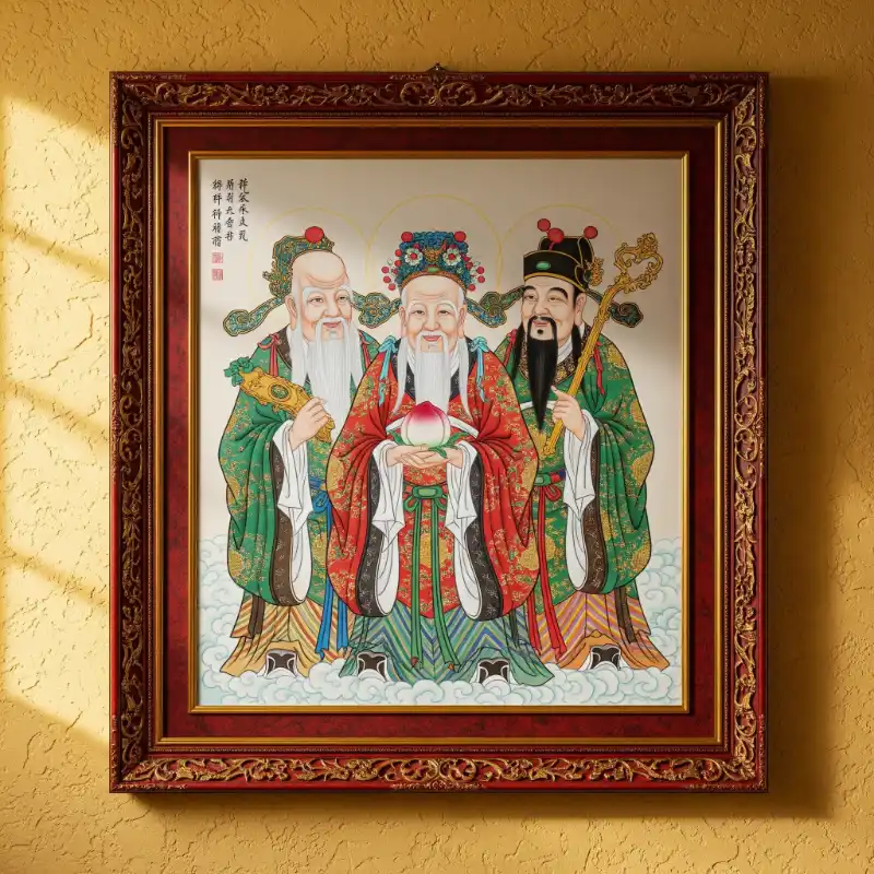 Tranh thờ ba ông Phúc Lộc Thọ