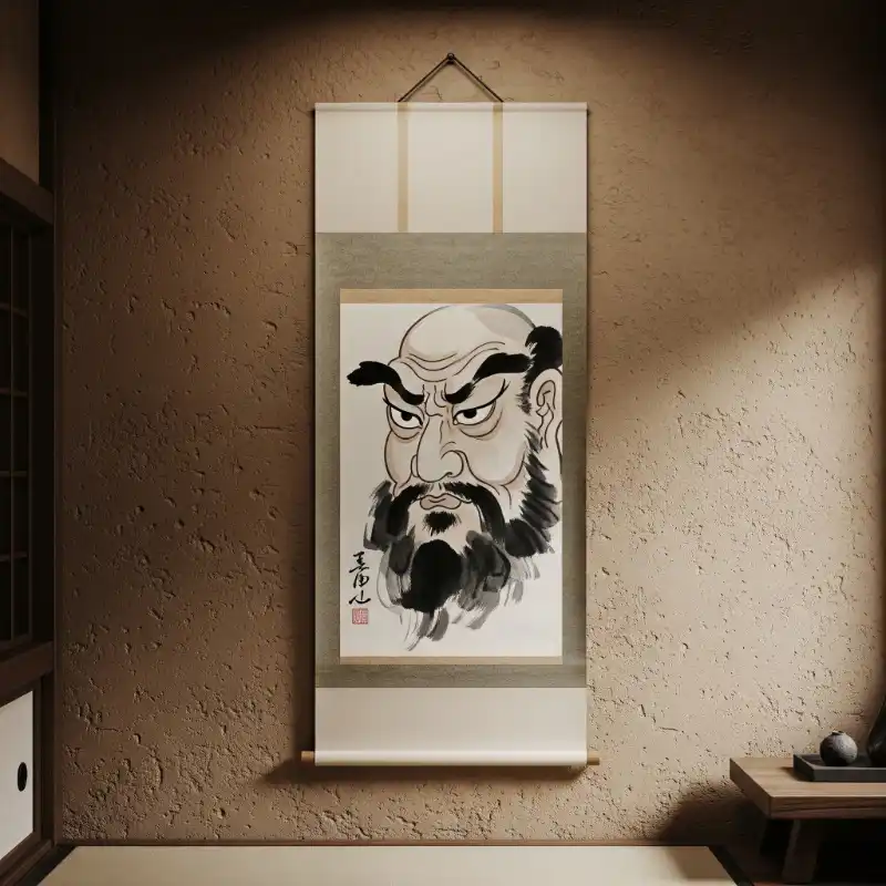 Tranh thờ bức cuốn hình Đạt Ma sư tổ