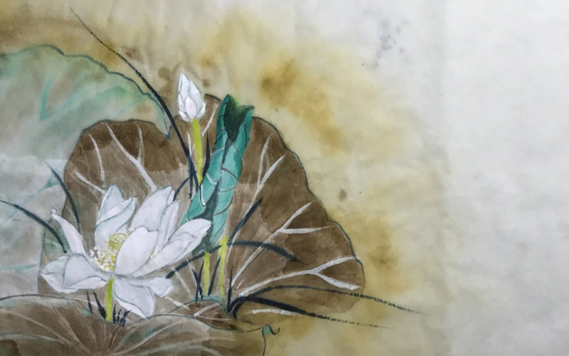 Ý nghĩa tranh thủy mặc Hoa sen