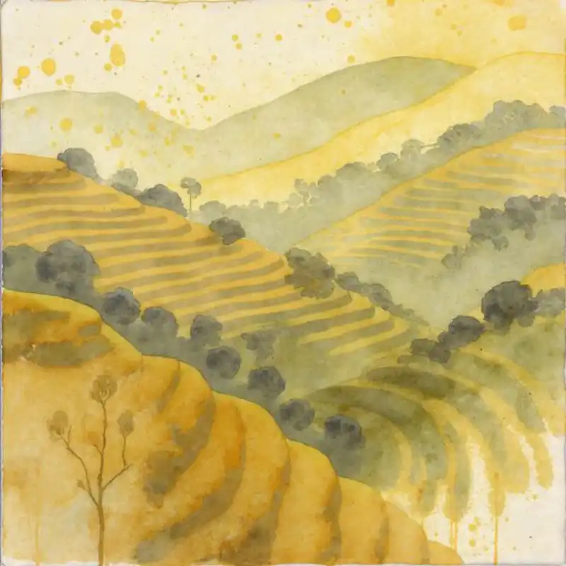 98+ Tranh ruộng bậc thang mùa lúa chín - Ý nghĩa phong thủy 32 Tranh ruộng bậc thang mùa lúa chín đồi lúa vàng mơ màng thủy mặc