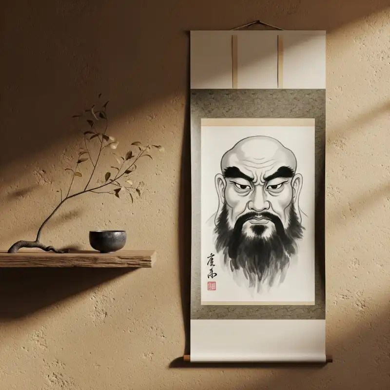 Tranh thờ chân dung Đạt Ma sư tổ cuộn