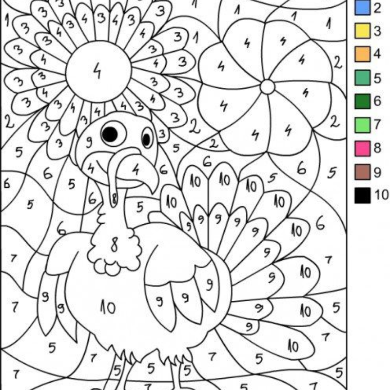 99+ Mẫu tranh số hóa treo tường đẹp, độc đáo và ấn tượng 17 Mẫu tô màu số hóa vui nhộn hình gà tây và hoa, phù hợp cho người mới bắt đầu hoặc trẻ em.