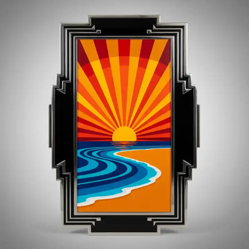 Tranh biển resin nghệ thuật tạo hiệu ứng lớp sóng độc đáo.