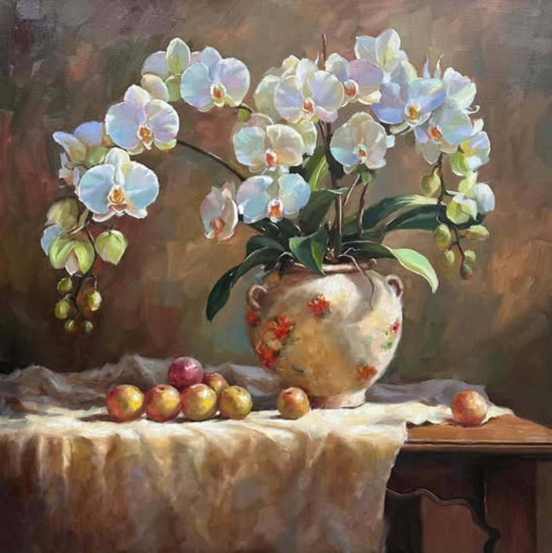 Vì sao tranh hoa lan được yêu thích