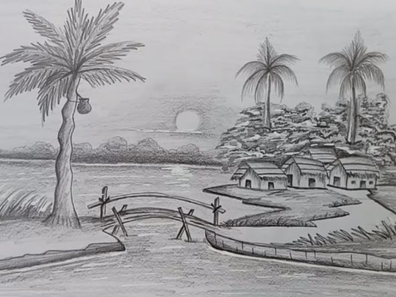 Vẽ tranh phong cảnh bằng chất liệu màu nước