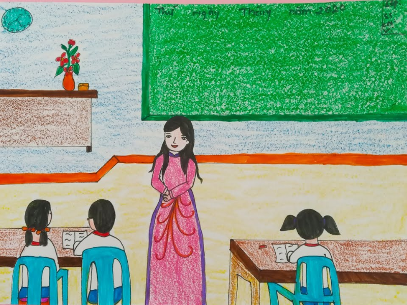 Bé ước mơ được làm giáo viên, dạy các em nhỏ