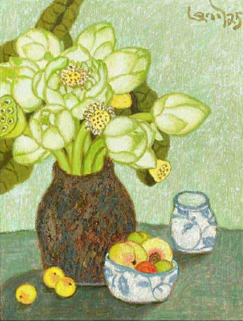 Mẫu tranh tĩnh vật đẹp số 2