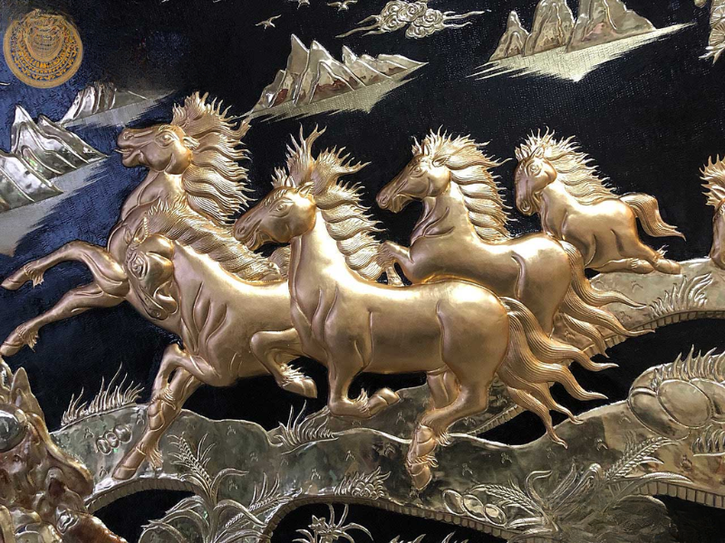 Tranh Mã Đáo Thành Công 3D làm từ đồng