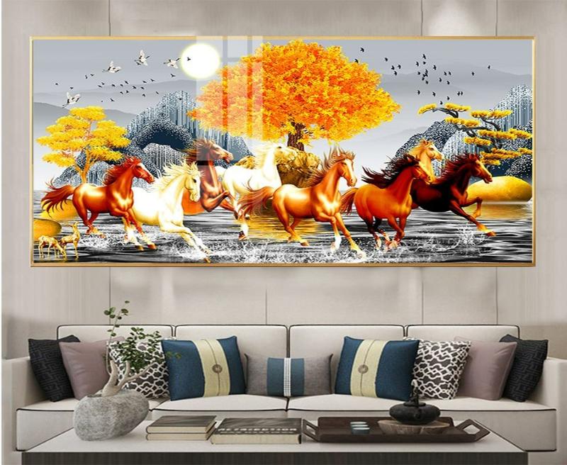 Tranh Mã Đáo Thành Công tráng gương