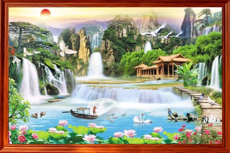 Núi vững nước chảy, tượng trưng cho sự bền vững, thịnh vượng và quan hệ đối tác lâu dài