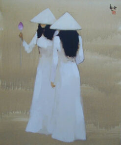 Schoolgirls With Lotus