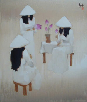 Schoolgirls With Lotus