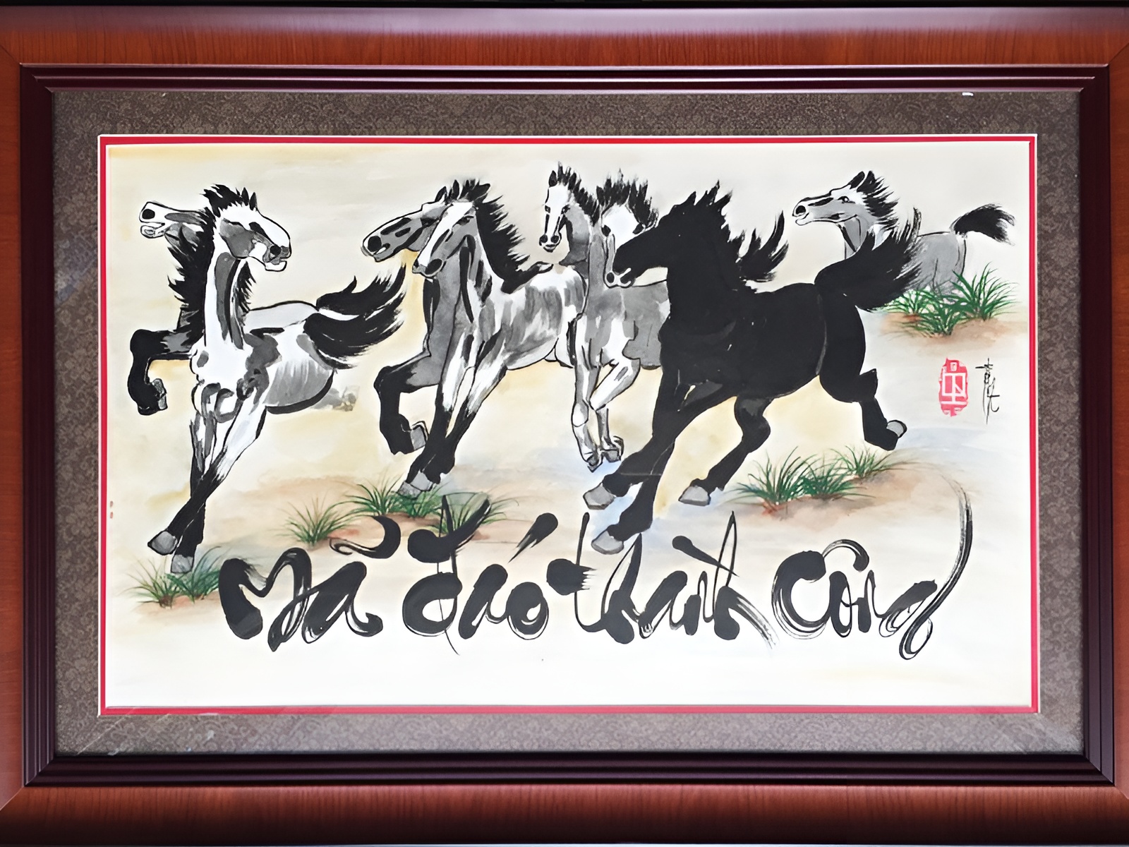 Mã đáo thành công thư pháp – Biểu tượng may mắn và thịnh vượng 1 Thiet ke chua co ten 2 1 1