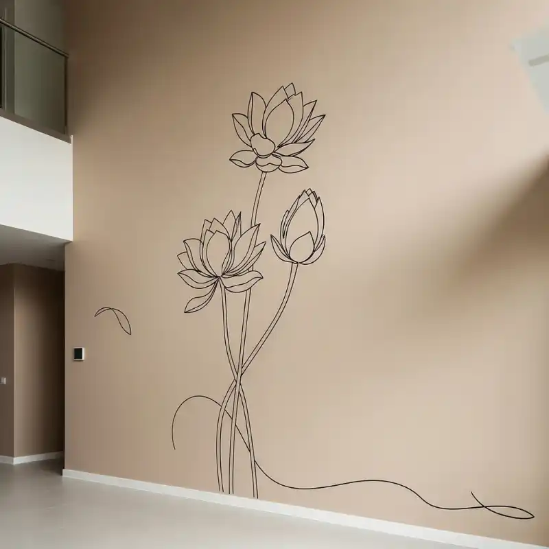 Tranh dán tường Hoa Sen 11