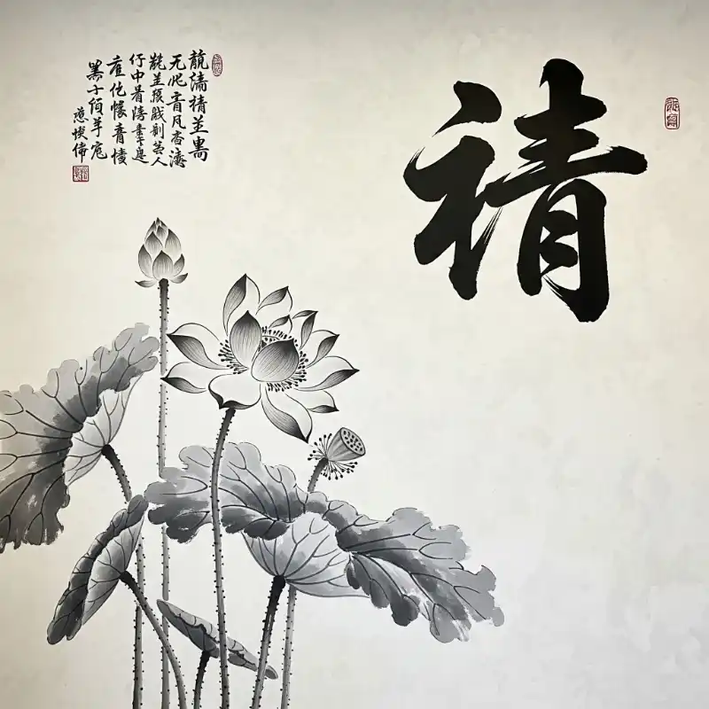 Tranh dán tường Hoa Sen 14
