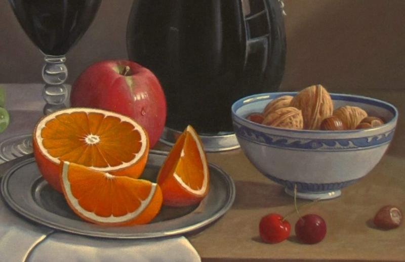 Tranh hoa quả giúp tạo điểm nhấn nhẹ nhàng