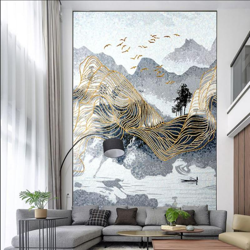 Tranh mosaic nghệ thuật ghép mảnh độc đáo tạo điểm nhấn phong thủy sang trọng