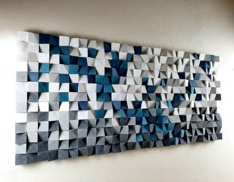 Tranh mosaic gỗ lại hướng đến sự ấm áp và gần gũi