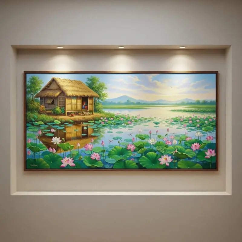 Tranh phong cảnh làng quê 14