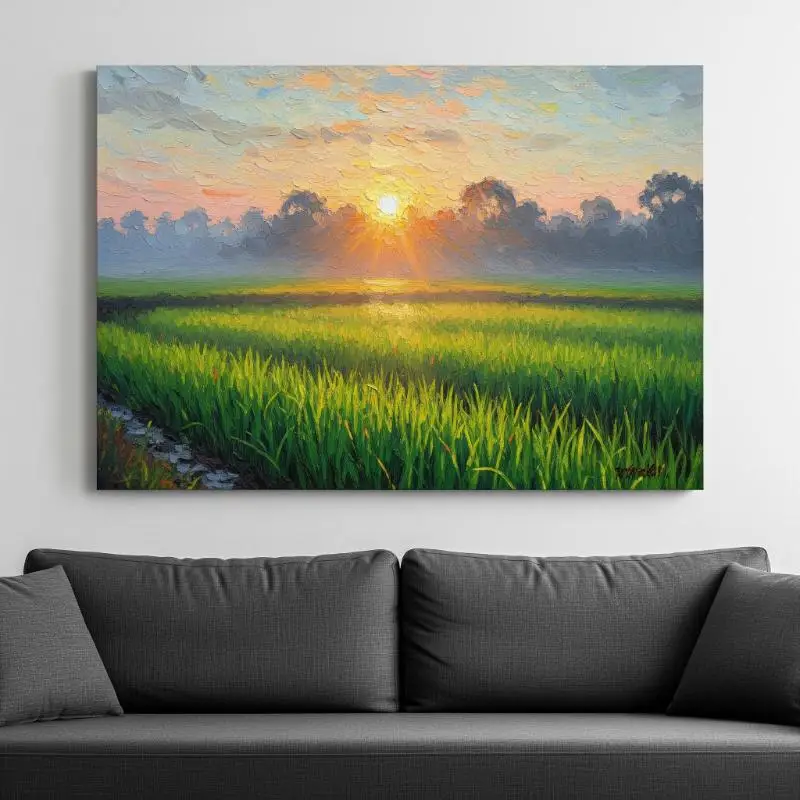 Tranh phong cảnh làng quê 12