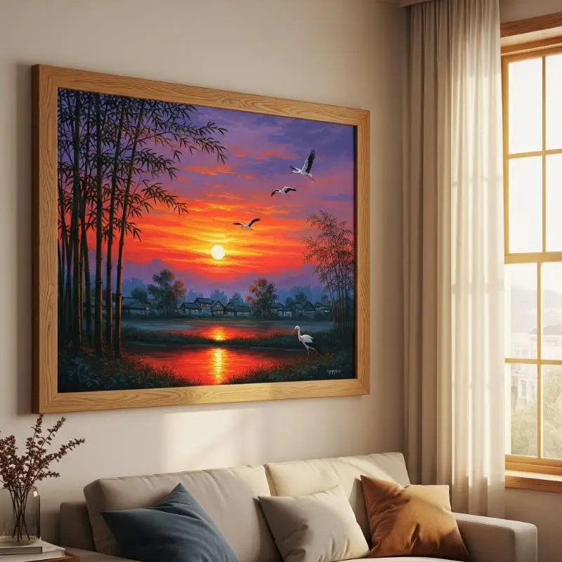 Tranh phong cảnh làng quê 14