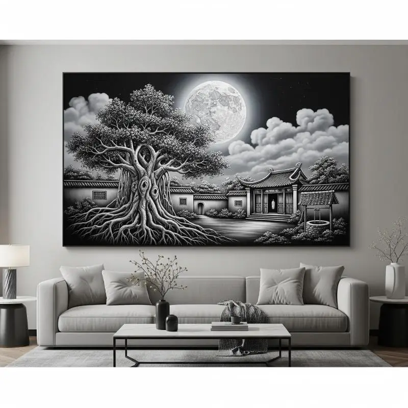 Tranh phong cảnh làng quê 16