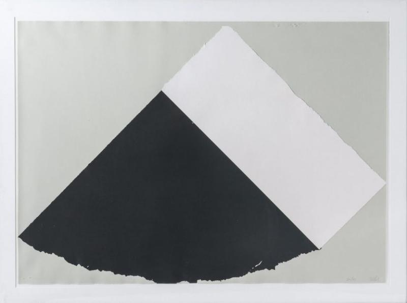 Tác phẩm “Black, White, and Gray” của Ellsworth Kelly