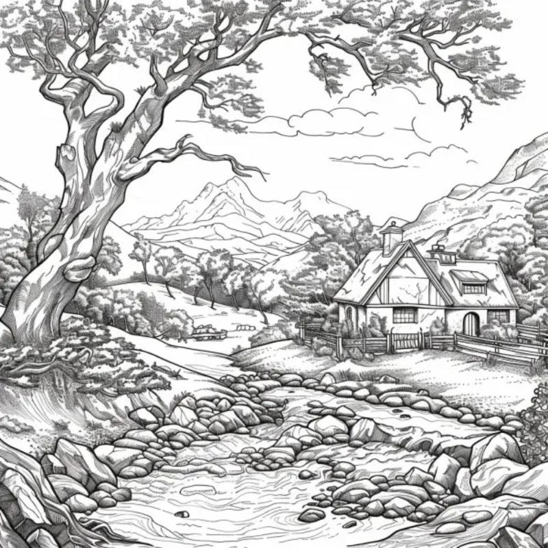 Tranh phong cảnh không màu