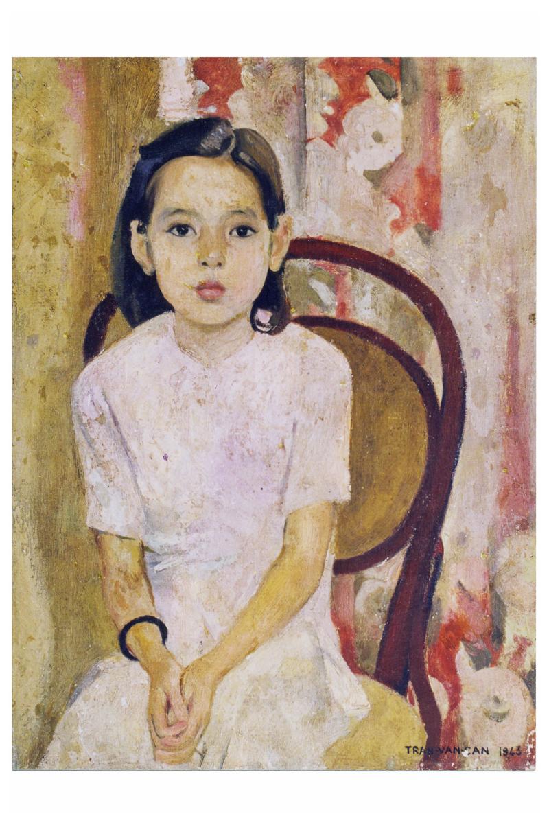 Bức chân dung "Em Thúy" (1943) của Trần Văn Cẩn, thể hiện vẻ đẹp trong trẻo, tinh khôi của tuổi thơ Việt