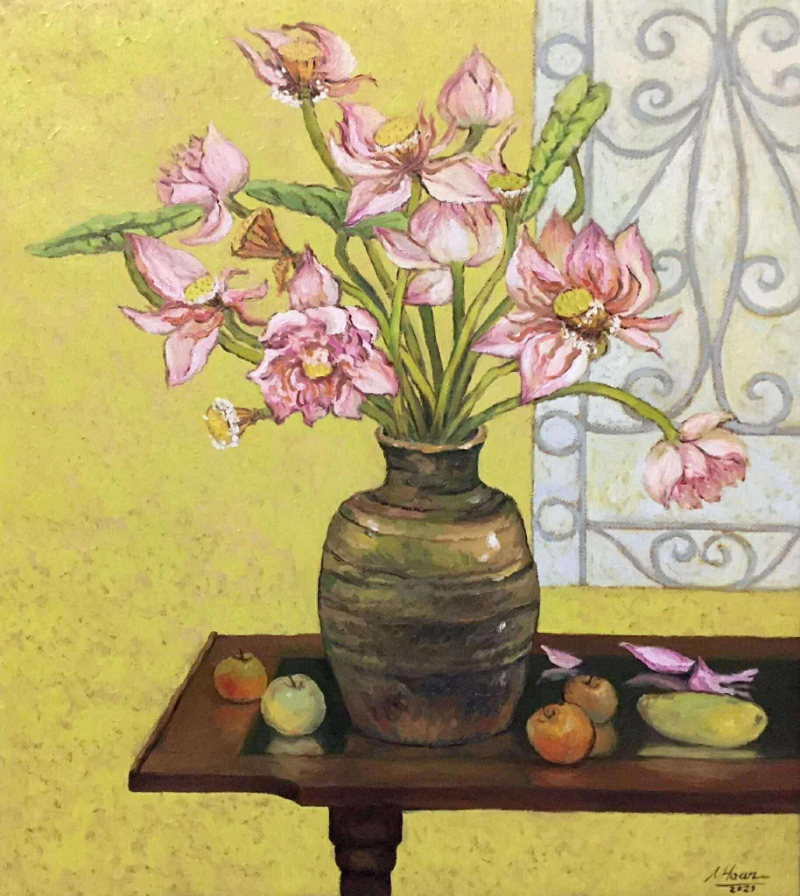 Mẫu tranh tĩnh vật màu đẹp số 4