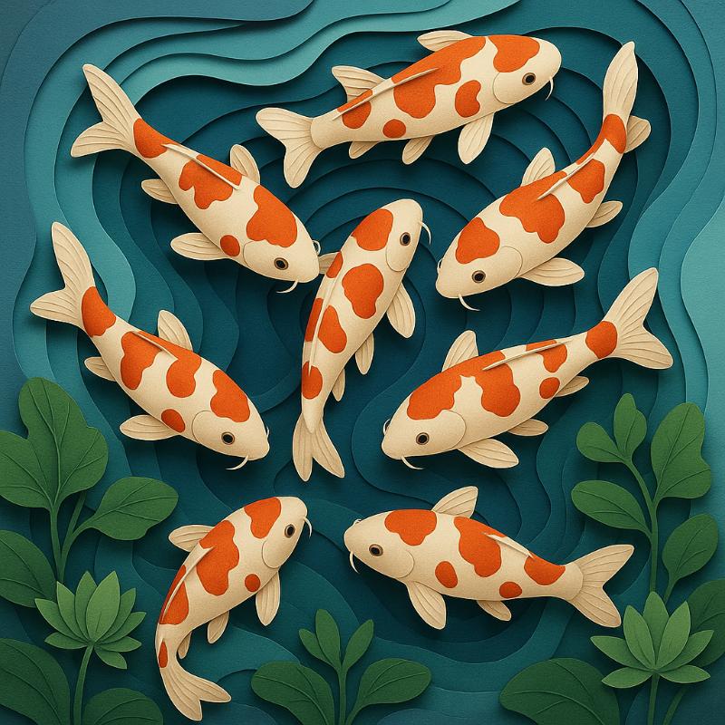 Bức tranh cá chép 3D