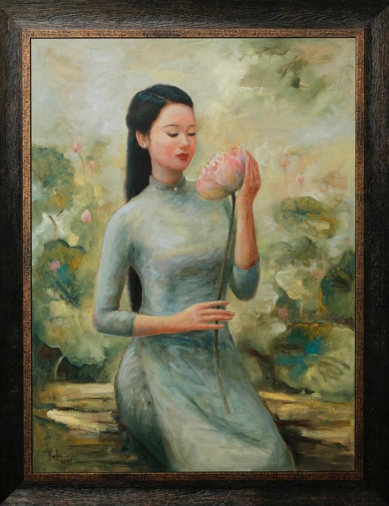 Cô gái Việt Nam mặc áo dài