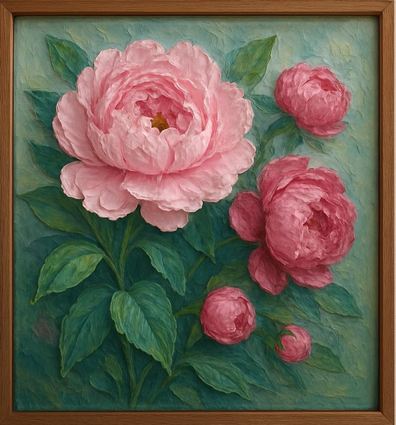 Tranh 3D Hoa Mẫu Đơn