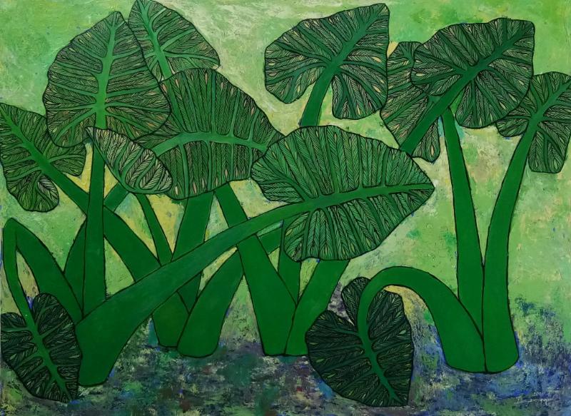 Tranh Hoa Dọc Mùng của họa sĩ Dương Xuân Quyền