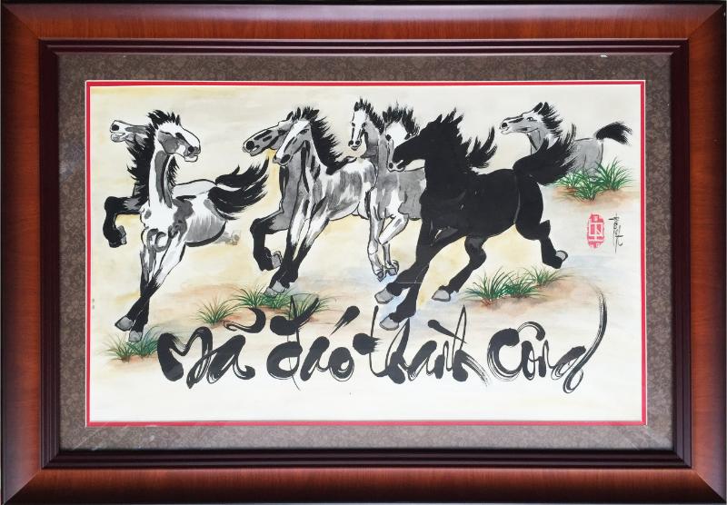 Mã đáo thành công thư pháp – Biểu tượng may mắn và thịnh vượng 2 Tranh mã đáo thành công