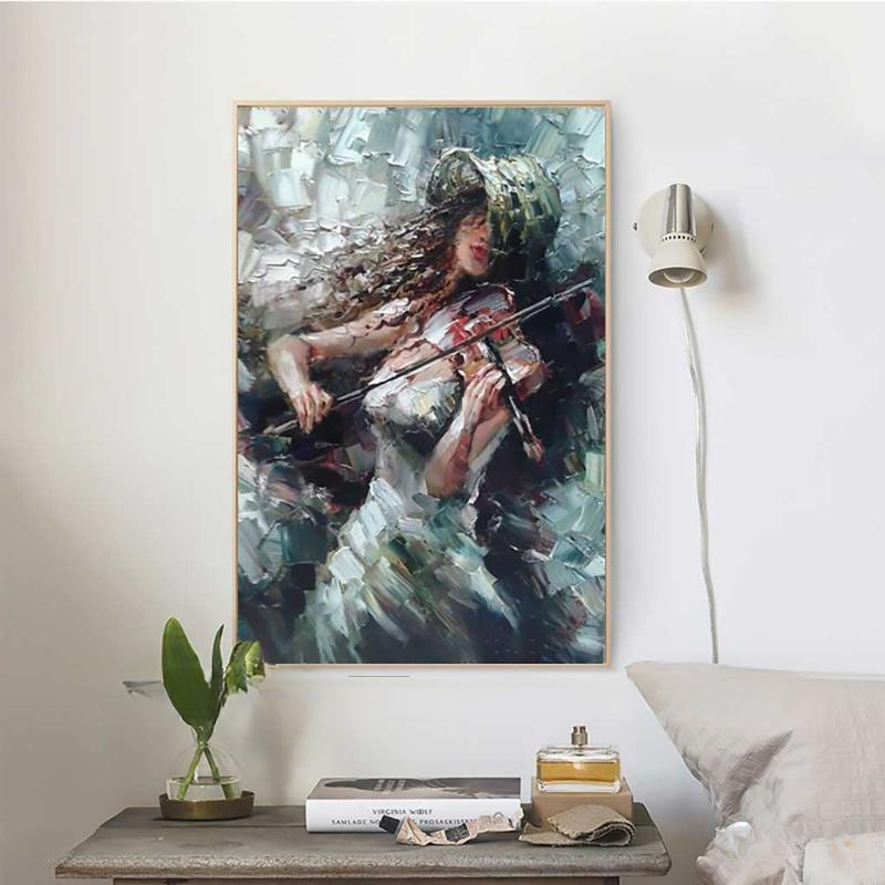 Tranh cô gái nghệ thuật trừu tượng