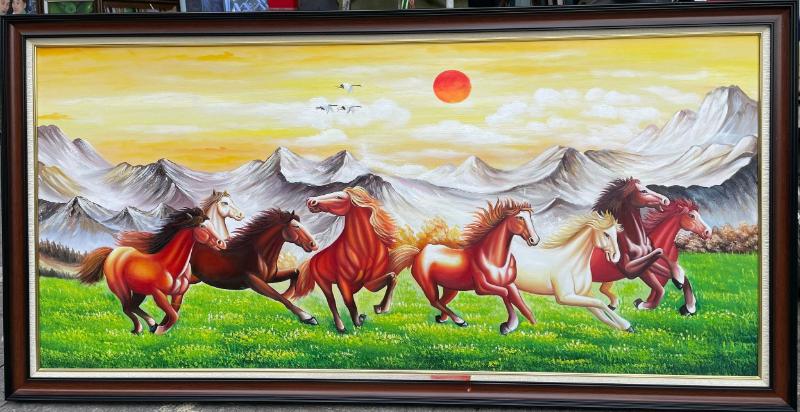 Mã đáo thành công thư pháp – Biểu tượng may mắn và thịnh vượng 6 Tranh sơn dầu mã đáo thành công