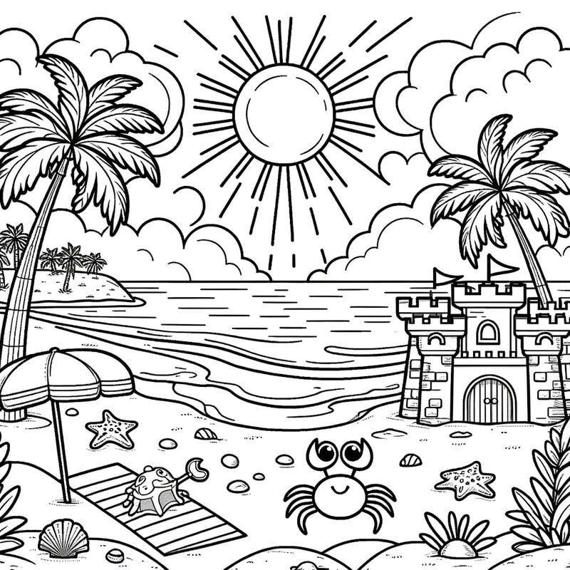 Bộ tranh tô màu phong cảnh cho bé tiểu học lớp 1-3 tuổi