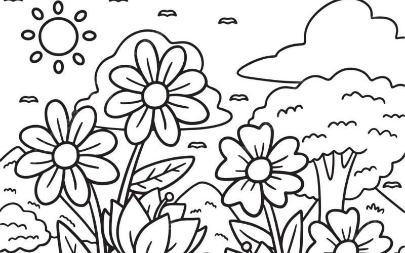 Bộ tranh tô màu phong cảnh cho bé mẫu giáo 3-5 tuổi