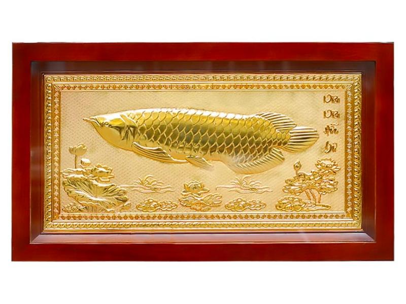 Tranh cá Rồng chúc gia chủ công danh rạng rỡ