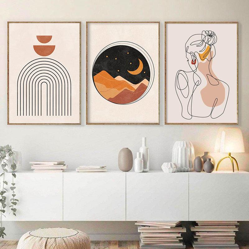 Tranh canvas tối giản bộ 3