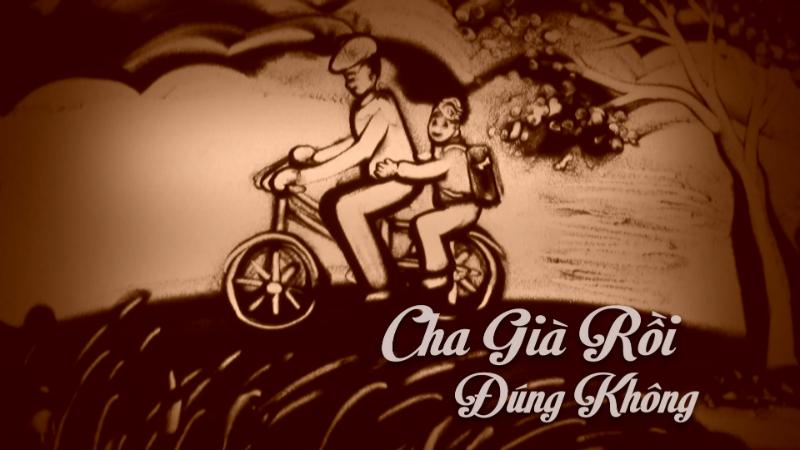 Một cảnh xúc động về tình phụ tử, được kể lại qua hình ảnh trên cát
