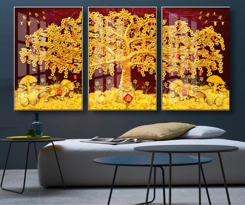 Tranh cây kim tiền hút tài lộc