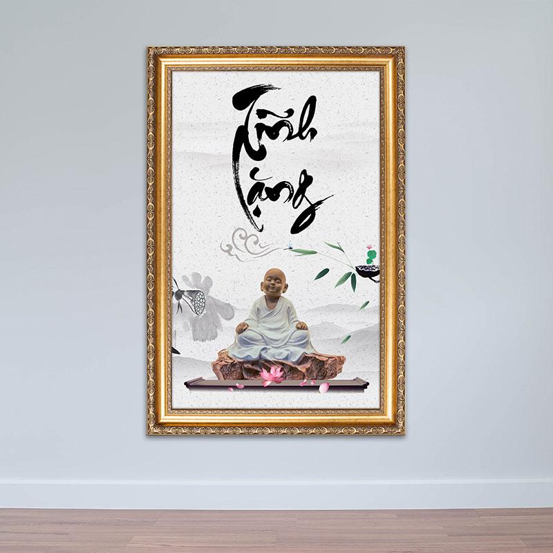 Tranh chữ canvas mang đậm hơi thở hiện đại